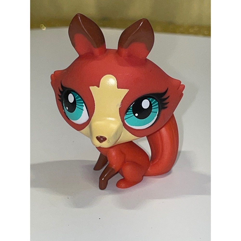 Littlest Pet Shop LPS Red Fox‎ with Tail Up Hasbro 3298